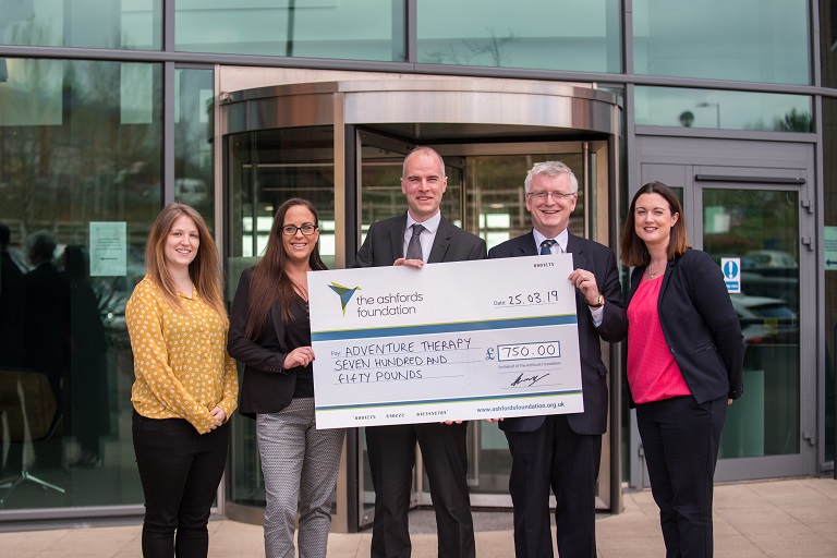 Ashfords LLP donates to Adventure Therapy