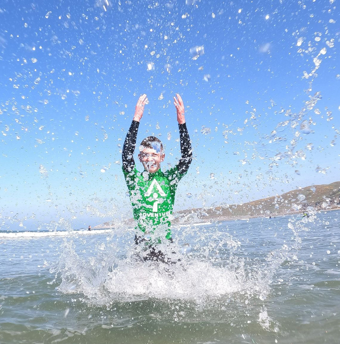 boy in sea